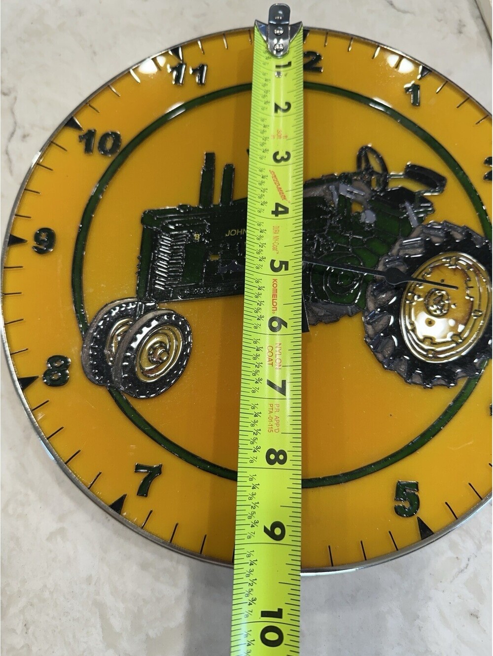 Working Stained Glass Style Tracktor John Deere Wall lock 10” 3D Effect EUC - Picture 4 of 4